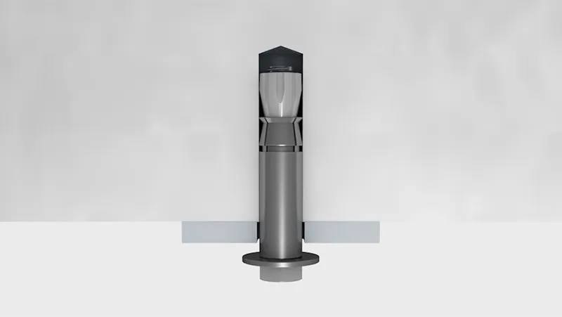 Anclaje de socavado tipo tornillo